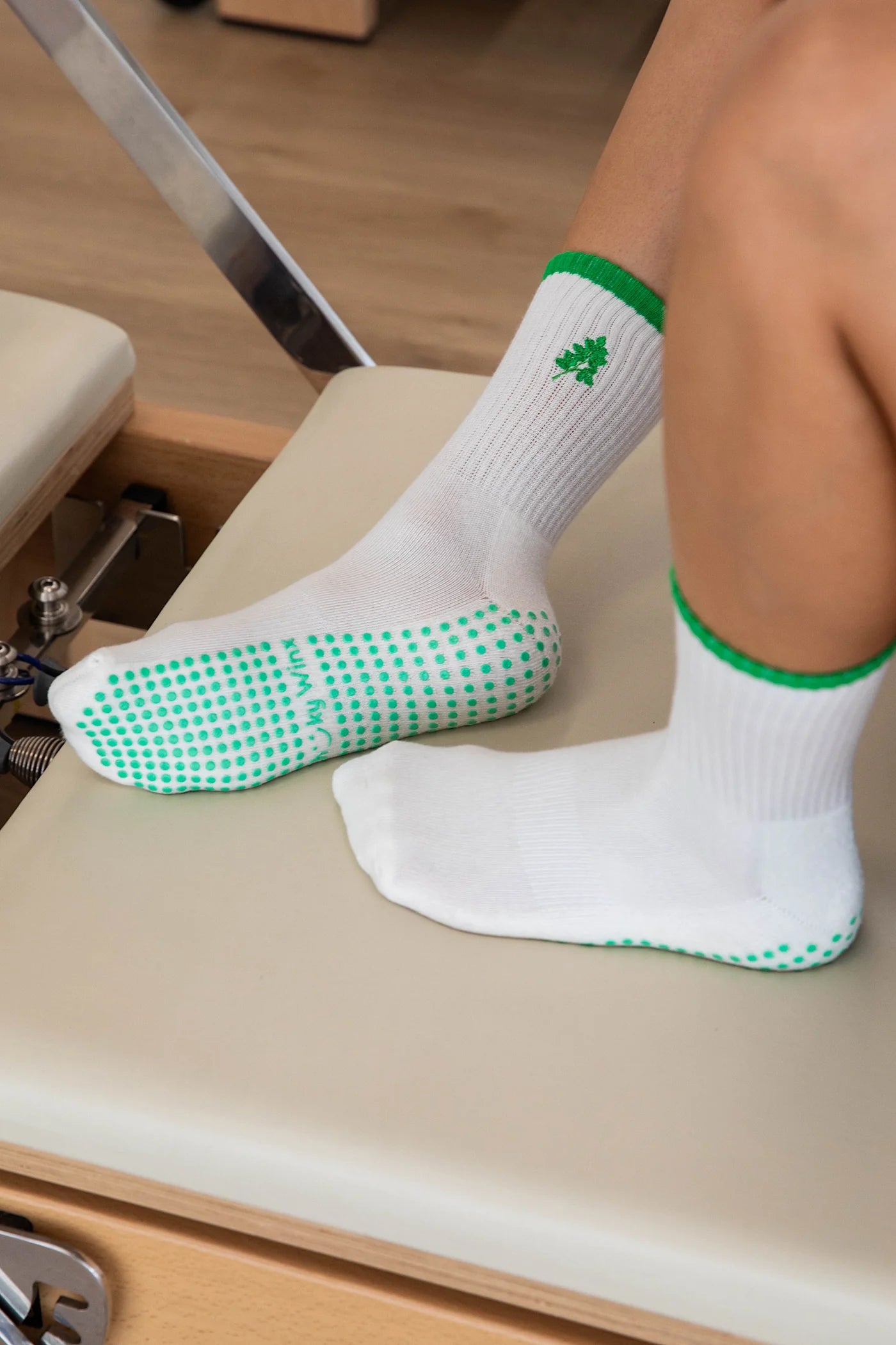 Coriander Grip Socks