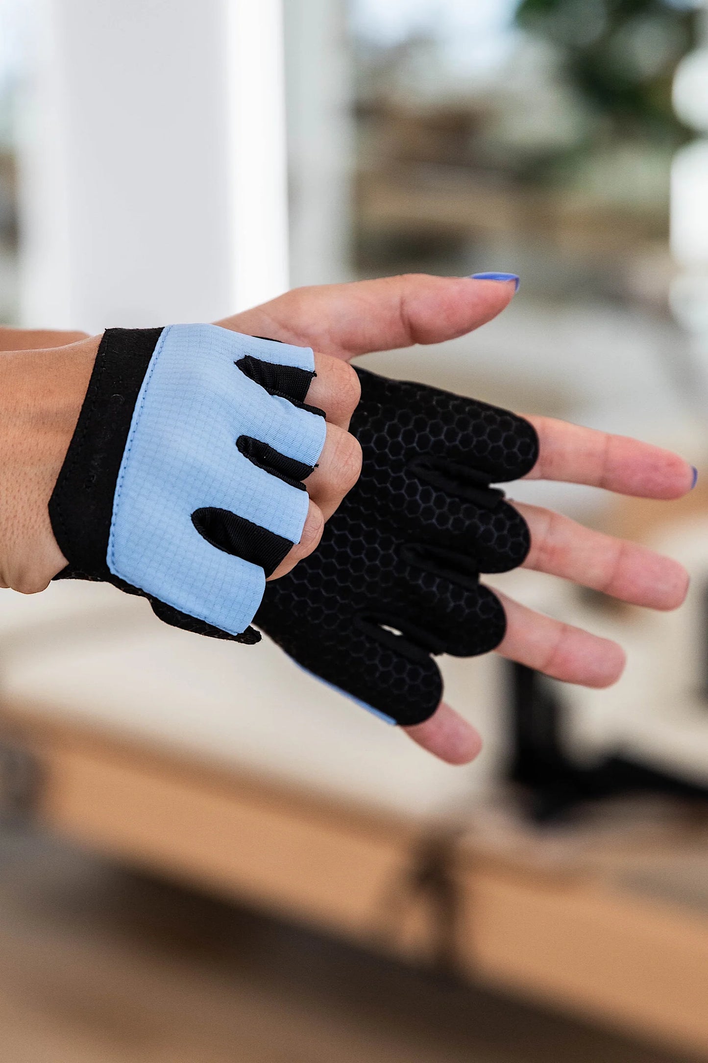 Blue Gym Gloves