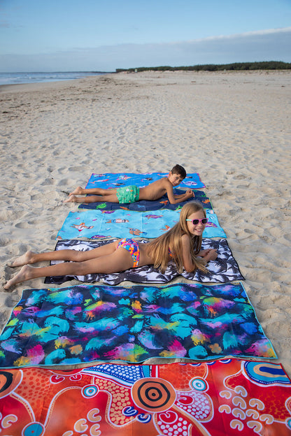 Kids Beached Palm Trees