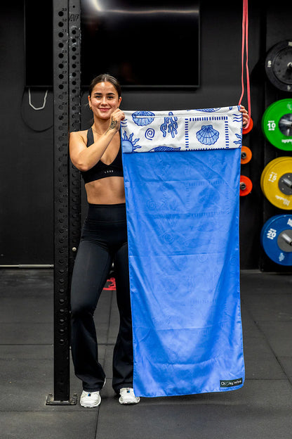 Hooded Mediterranean Sea Gym Towel