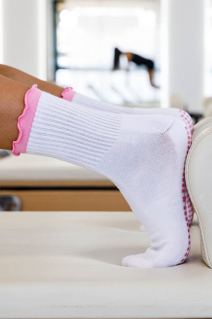 Frilly Pink Grip Socks
