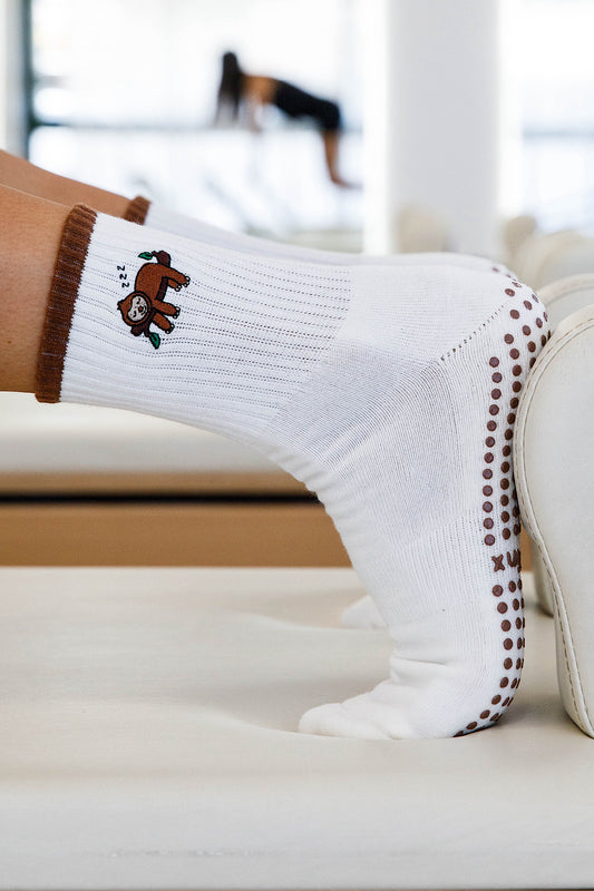 Crew Sleepy Sloths Grip Socks
