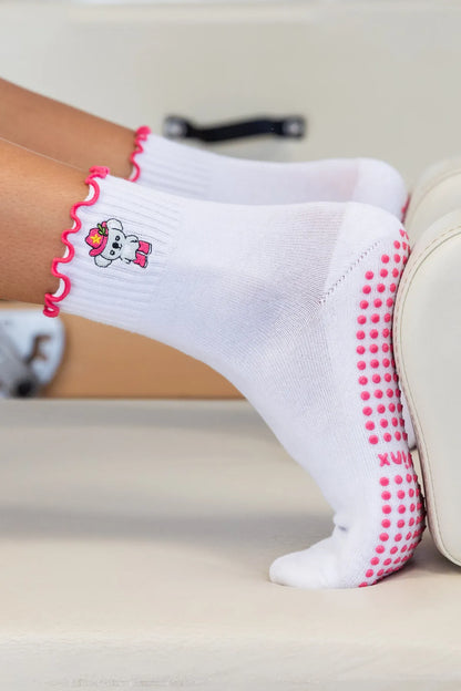 Frilly Pink Koala Grip Socks