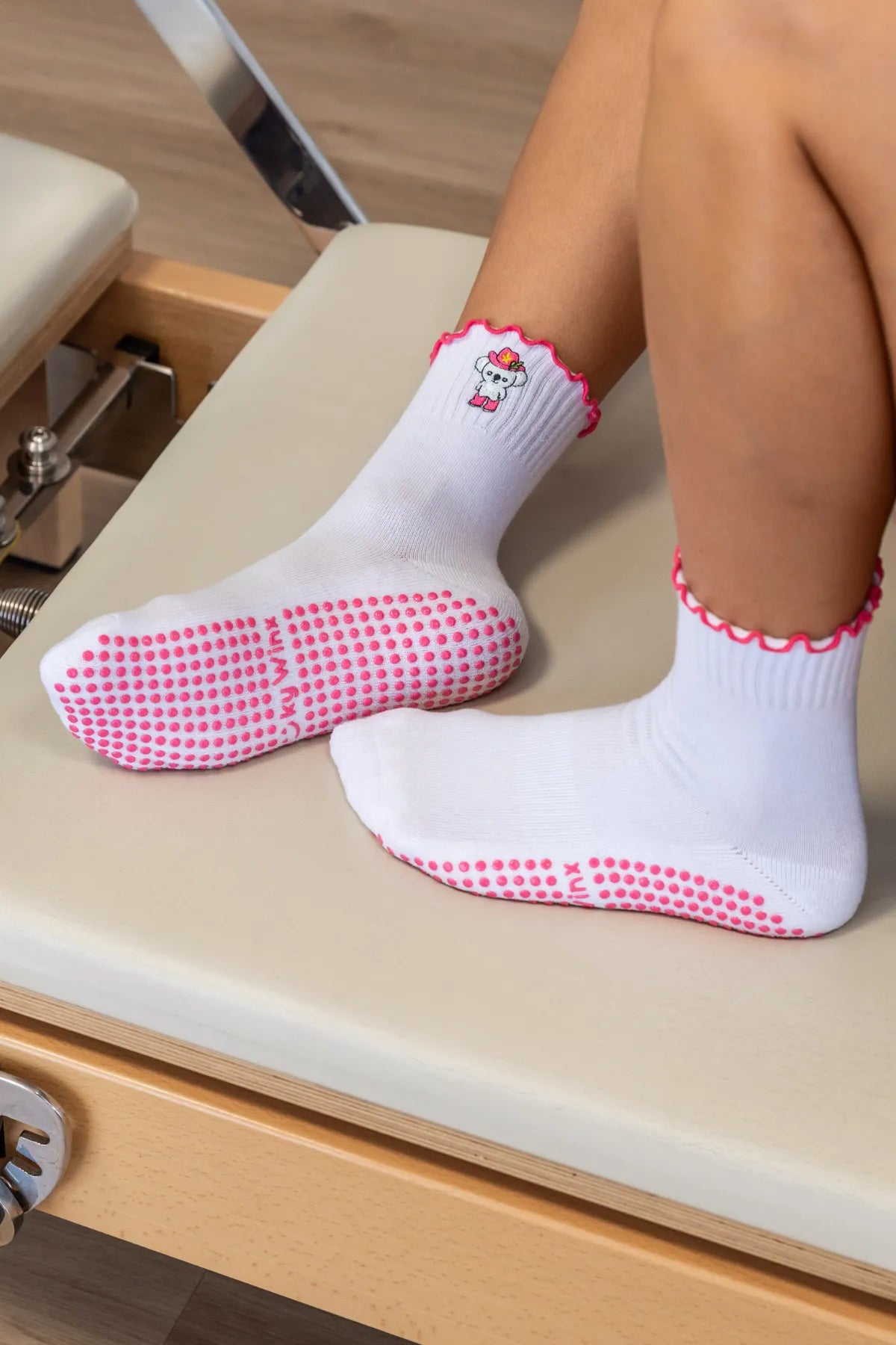 Frilly Pink Koala Grip Socks