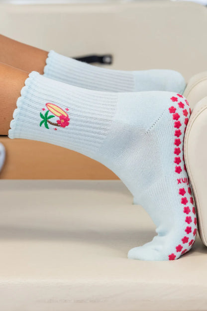 Tropical Surfer Grip Socks