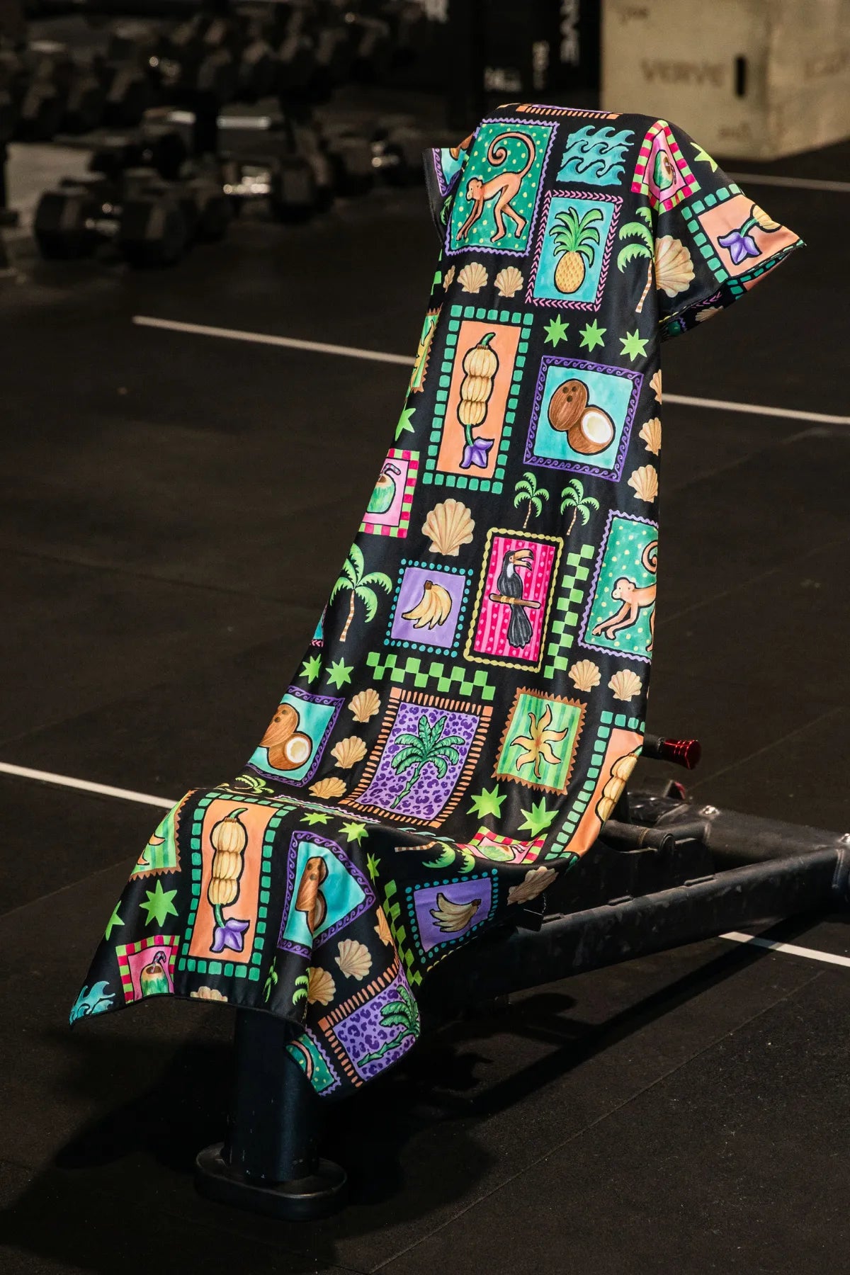 Hooded Black Tropics x Nakari Studio Gym Towel