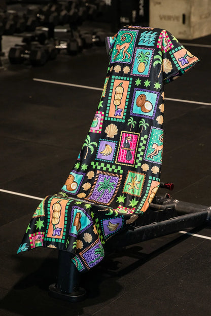 Hooded Black Tropics x Nakari Studio Gym Towel