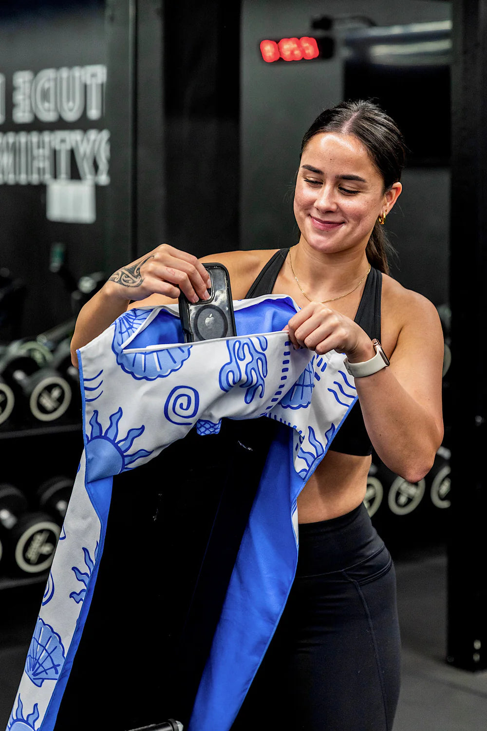 Hooded Mediterranean Sea Gym Towel