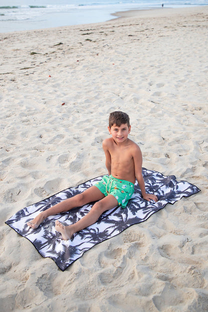 Kids Beached Palm Trees