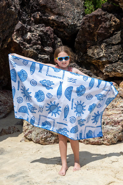 Kids Mediterranean Sea Beach Towel